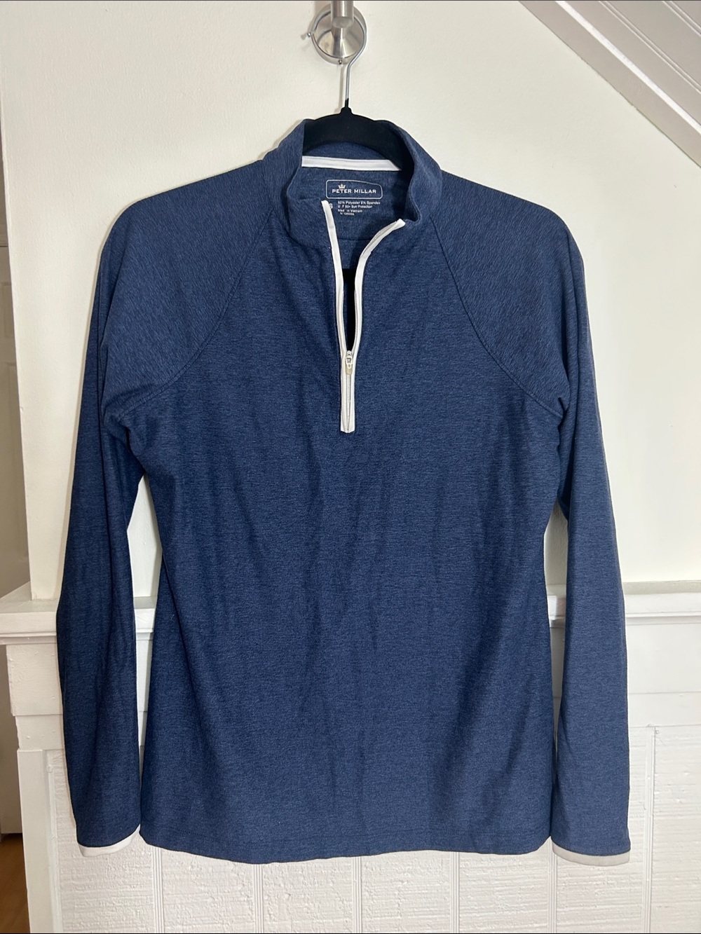 Peter Millar Navy Blue Women’s Performance Quarter Zip Golf Pullover, small